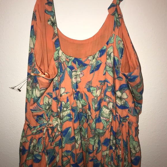 FREE PEOPLE Dear You Mini Dress in Orange New med - Picture 4 of 4